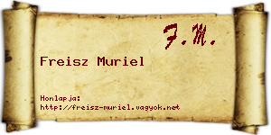 Freisz Muriel névjegykártya